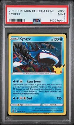2021 POKEMON CELEBRATIONS #017 GROUDON PSA 9 - Image 1