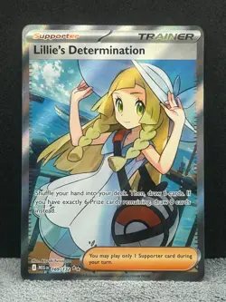 Lillie's Determination 169/132 Ultra Rare Mega Evolution Pokemon Holo Near Mint - Image 1