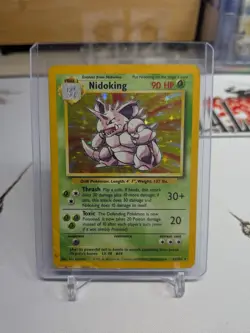 Nidoking Holo Holo Rare Pokemon Base Set 011/102 HP - Image 1