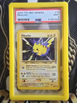 2000 POKEMON NEO GENESIS #70 PIKACHU PSA 9 - Image 1