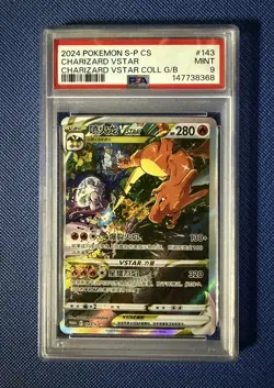 2024 POKEMON SIMPLIFIED CHINESE S PROMO #143 CHARIZARD VSTAR PSA 9 - Image 1