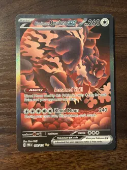 Pokemon TCG Bloodmoon Ursaluna EX Prismatic Evolutions - Image 1