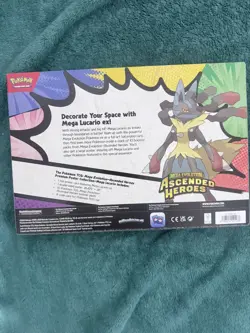 Pokemon TCG Ascended Heroes Premium Poster Collection Mega Lucario Sealed - Image 2