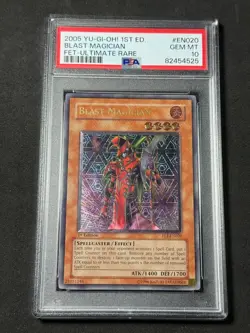 Yugioh PSA 10 Blast Magician FET-EN020 1st Edition Ultimate Rare Euro POP 6 - Image 1