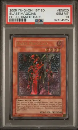 Yugioh PSA 10 Blast Magician FET-EN020 1st Edition Ultimate Rare Euro POP 6 - Image 2