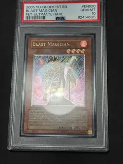 Yugioh PSA 10 Blast Magician FET-EN020 1st Edition Ultimate Rare Euro POP 6 - Image 4