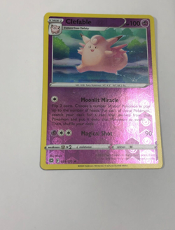 Pokemon Card Brilliant Stars Reverse Holographic Clefable 054/172 NM - Image 1