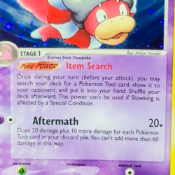 MAJOR HOLO BLEED Slowking 14/115 EX Unseen Forces Set 2005 Pokemon ERROR Card NM - Image 2