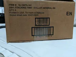 Pokemon Cards TCG 25H1 Stacking Tins Display Case of 6 Dollar General En 2025 - Image 2
