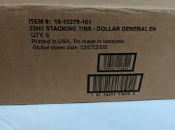 Pokemon Cards TCG 25H1 Stacking Tins Display Case of 6 Dollar General En 2025 - Image 3