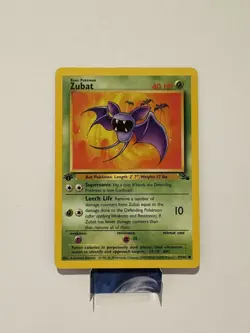 Pokemon TCG Zubat 1st Edition Fossil Common Card 57/62 NM/LP - Image 1