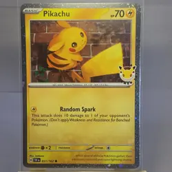 Pikachu Pokemon Day 2026 051/162 30th Anniversary Stamped Promo Holo Pokemon TCG - Image 1