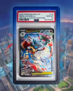 PSA 10 2025 Pokemon MEG EN MEGA Lucario EX #179 Special Illustration Rare - Image 1