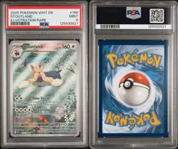 Stoutland, Illustration Rare #156 - 2025 Pokemon WHT EN-White Flare - PSA 9 MINT - Image 1