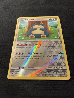 Pokemon Snorlax 158/214 Sm-Unbroken Bonds Holo Rare Reverse Holo LP - Image 2