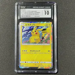 Pikachu 276/SM-P HOLO BLEED Toys R Us Eevee GX Set 2018 Pokemon CGC 10 GEM Pop 9 - Image 1