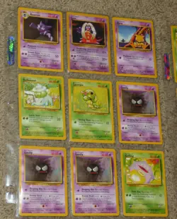 1999 pokemon Cards Lot of 56, Base Set /102 Pikachu, Trainer, Energy, Bulbasaur - Image 2