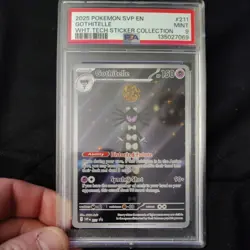 2025 POKEMON SVP PROMO WHITE FLARE TECH STICKER COLLECTION #211 GOTHITELLE PSA 9 - Image 1