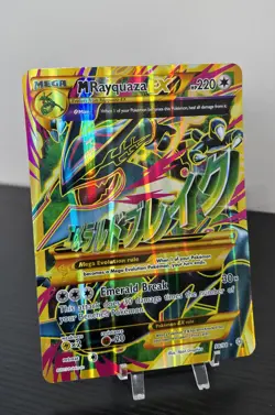 Pokemon M Rayquaza EX Full Art Holo Ultra Rare 98/98 XY Ancient Origins 220 HP - Image 2
