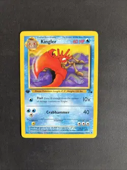 Pokemon TCG Kingler 38/62 Fossil 1st Edition Uncommon Non Holo - NM/LP - Image 1