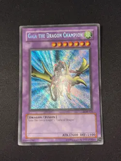Yugioh Gaia the Dragon Champion LOB-125 REVERSE FOIL ERROR MINTY - Image 1