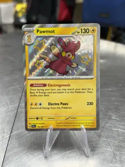 Pawmot 144/091 Baby Shiny Rare SV Paldean Fates NM Pokemon Card English - Image 1