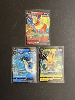 Flareon Vaporeon Jolteon RR V Korean Eevee Heroes Pokemon Card S6a PTCG - Image 1