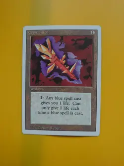 MTG Card. Crystal Rod Artifact Revised Edition. Old Vintage as pics - Image 1