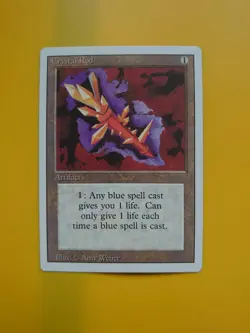 MTG Card. Crystal Rod Artifact Revised Edition. Old Vintage as pics - Image 2