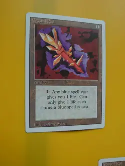 MTG Card. Crystal Rod Artifact Revised Edition. Old Vintage as pics - Image 3