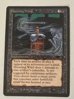 Magic the Gathering MTG Antiquities Haunting Wind LP (Beta Bob) - Image 1