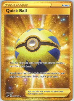 Quick Ball 216/202 Secret Rare Sword & Shield Pokemon NM - Image 1
