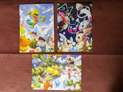 Pokemon Japanese Pokemon Center Postcards lot of 3 Pikachu Treecko Torchic minum - Image 1