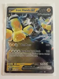 Iron Hands ex 070/182 Double Rare Holo Excellent Condition Paradox Rift - Image 1