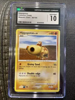 CGCGM 10 Hippopotas Pokemon 2008 Majestic Dawn 66/100 Shadowless - Image 1