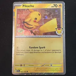 Pikachu Pokemon Day 2026 051/162 30th Anniversary Stamped Promo Holo Pokemon TCG - Image 1