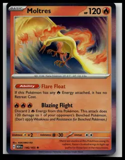 Moltres #146/165 holo Pokemon SV: Scarlet and Violet 151 Near Mint or Better - Image 1