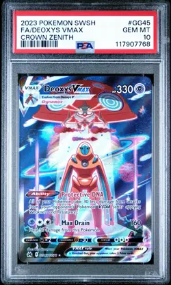 Deoxys VMAX GG45/GG70 Pokemon Crown Zenith PSA 10 Gem Mint Galarian Gallery 2023 - Image 1
