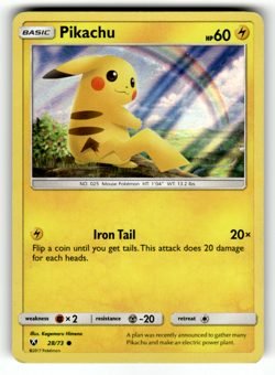 Pikachu - 28/73 (Water Web Holo) 028/073 Holo Promo Miscellaneous Cards & Produc - Image 1