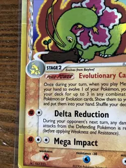 Pokemon TCG Meganium Dragon Frontiers Holo Rare Card 4/101 Delta Species - Image 2