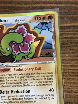 Pokemon TCG Meganium Dragon Frontiers Holo Rare Card 4/101 Delta Species - Image 3
