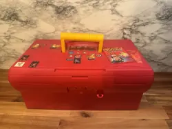 Pokemon Card Red Vintage Just Stuff 1995 Box Used Missing Yellow Latch - Image 1