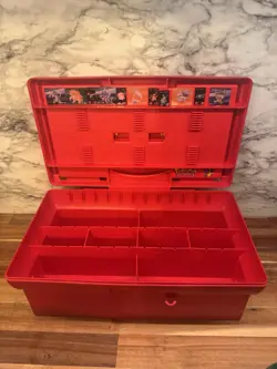 Pokemon Card Red Vintage Just Stuff 1995 Box Used Missing Yellow Latch - Image 5