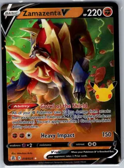Zamazenta V 018/025 Celebrations - Pokemon Card - NM - Image 1