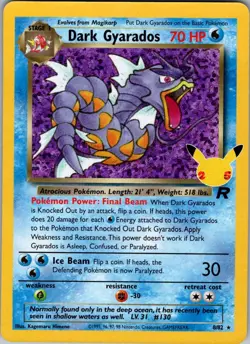 Dark Gyarados 8/82 Celebrations: Classic Collection - Pokemon Card - NM - Image 1