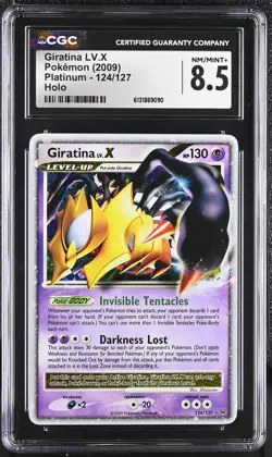 CGC 8.5 NM/MINT+ Giratina LV.X 124/127 Platinum Holo Pokemon Card - Image 1