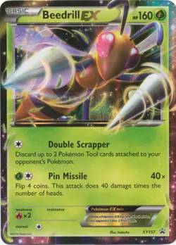 Pokemon - Beedrill EX - XY157 - Ultra Rare - XY Promo - Holo - XY - Black Star P - Image 1