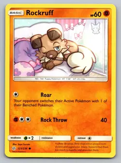 Rockruff 123/236 Common Cosmic Eclipse Pokemon Lightly Played - Image 1