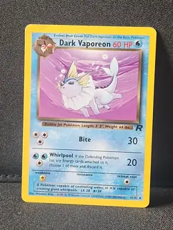 Dark Vaporeon 45/82 Team Rocket – MP Condition – Vintage Pokemon TCG Card – WOTC - Image 1