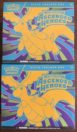 Pokemon Mega Evolutions Ascended Heroes ETB Elite Trainer Box Lot Of 2 - Image 1